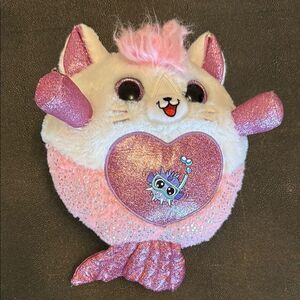Rainbocorns Mermaidsorn Plush Cat Toy with Pink Sparkly